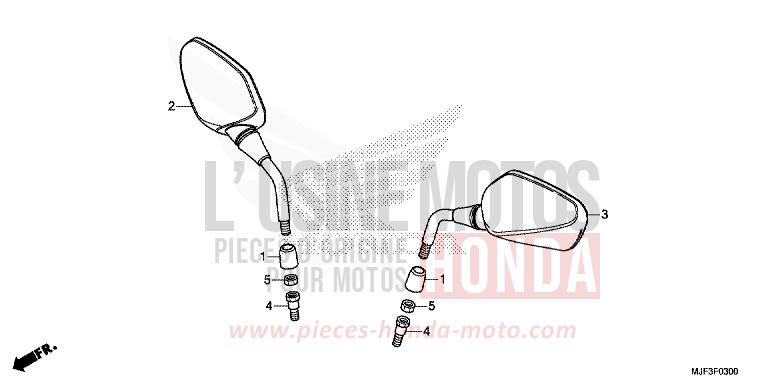 SPIEGEL von CTX700 ABS PEARL FADELESS WHITE (NH341) von 2014